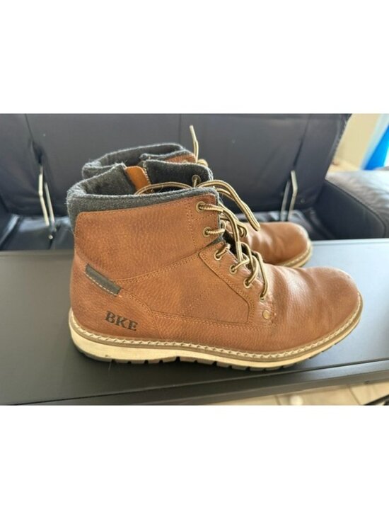 BKE Linwood Brown Faux Leather Lace up Boot Sz 11 877X58135A Zipper Side Camel main image 7